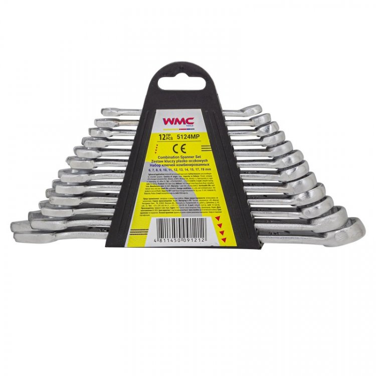 Набор ключей комбинированных 12 пр. (6-15,17,19мм), в пластиковом держателе