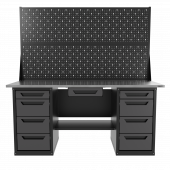 Верстак двухтумбовый 4 ящиков /4 ящиков с двумя экранами и ящиком, серый 1800*700 GAROPT, GT1800Y1Y4Y4PP2.grey