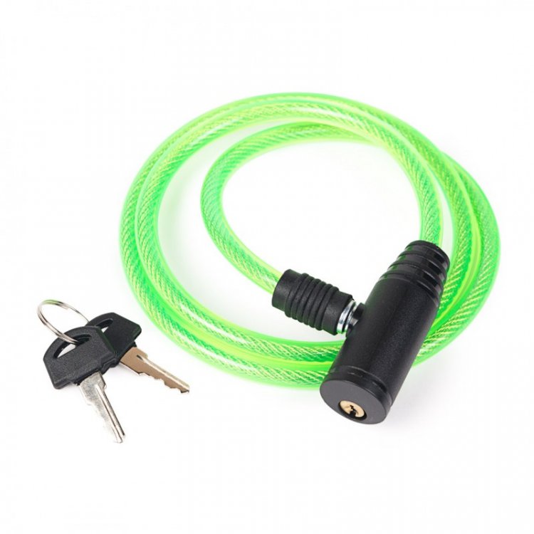 Замок велосипедный(Ø троса-8мм,L троса-1000мм, 2 ключа)