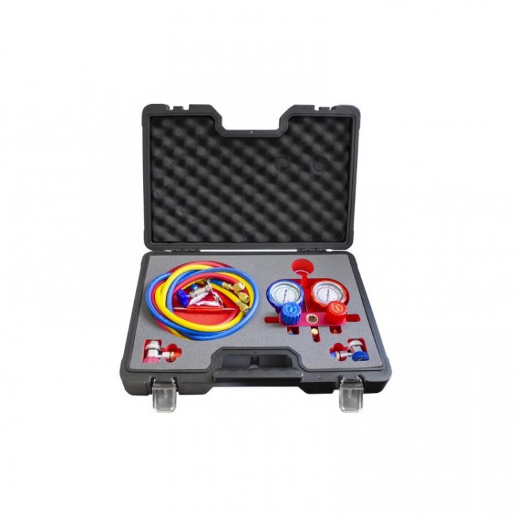 Набор инструментов для тестирования системы кондиционирования воздуха с двумя манометрами