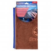 Салфетка чистящая микрофибра с логотипом 30*30 см (3шт/уп)