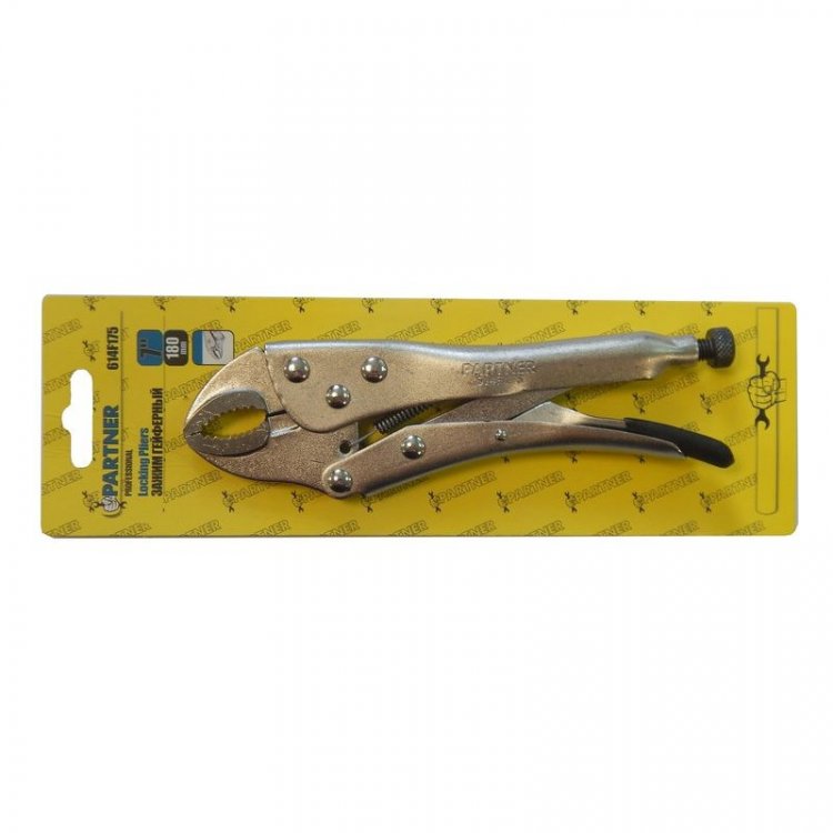 Зажим гейферный с "овальными губками" 7"-175мм, в блистере Зажим гейферный с "овальными губками" 7"-175мм, в блистере