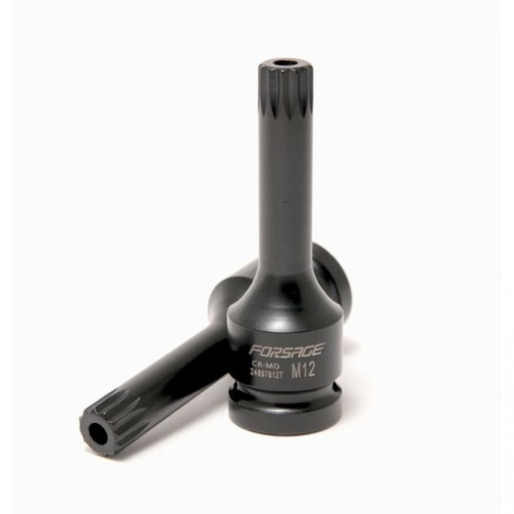 Головка-бита SPLINE глубокая ударная1/2", M10 с отверстием