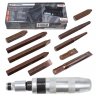 Отвертка ударная с набором бит и адаптером 12пр.1/2"(F)х5/16"(F)+экстракторы №3,4(PH2,3х35мм; PH2,3х70мм; SL8,10х35мм ; SL8х70,10х80мм),в метал. кейсе