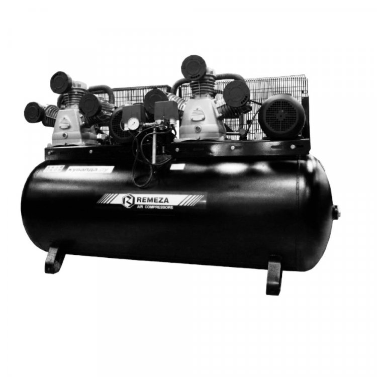 Компрессор поршневой 500.LB75Т REMEZA (Белоруссия): 1900 л/мин., 10 бар, ресивер 500 л., 5,5+5,5 кВт, 380В, габариты без упак. 2000x610x1250 мм, 365 кг. Компрессор поршневой 500.LB75Т REMEZA (Белоруссия): 1900 л/мин., 10 бар, ресивер 500 л., 5,5+5,5 кВт, 380В, габариты без упак. 2000x610x1250 мм, 365 кг.