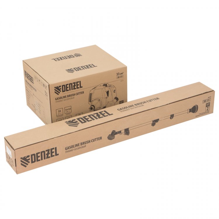 Триммер бензиновый DR-33S, 33 см3, разъемная штанга, состоит из 2 частей Denzel арт. 96272