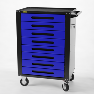 Тележка инструментальная Garopt 8 ящиков СИНЯЯ, центральный замок, увеличенные колеса, доводчики, GAROPT Серия "High", высота 1040мм Тележка инструментальная Garopt 8 ящиков СИНЯЯ, центральный замок, увеличенные колеса, доводчики, GAROPT Серия "High", высота 1040мм