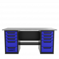 Верстак двухтумбовый 5 ящиков /5 ящиков, синий 1800*700 GAROPT, GT1800Y5Y5.blue