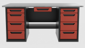 Верстак с ящиком двухтумбовый 4 ящиков /4 ящиков, красный 1800*700 GAROPT, GT1800Y1Y4Y4.red Верстак с ящиком двухтумбовый 4 ящиков /4 ящиков, красный 1800*700 GAROPT, GT1800Y1Y4Y4.red