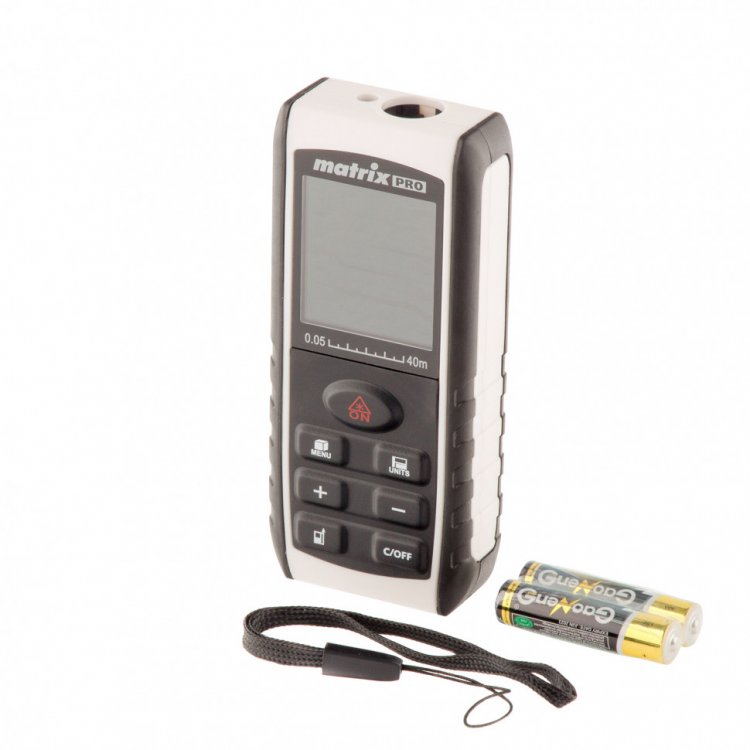 Лазерный дальномер LD-40, 40 м, с электронным угломером// Matrix Лазерный дальномер LD-40, 40 м, с электронным угломером// Matrix