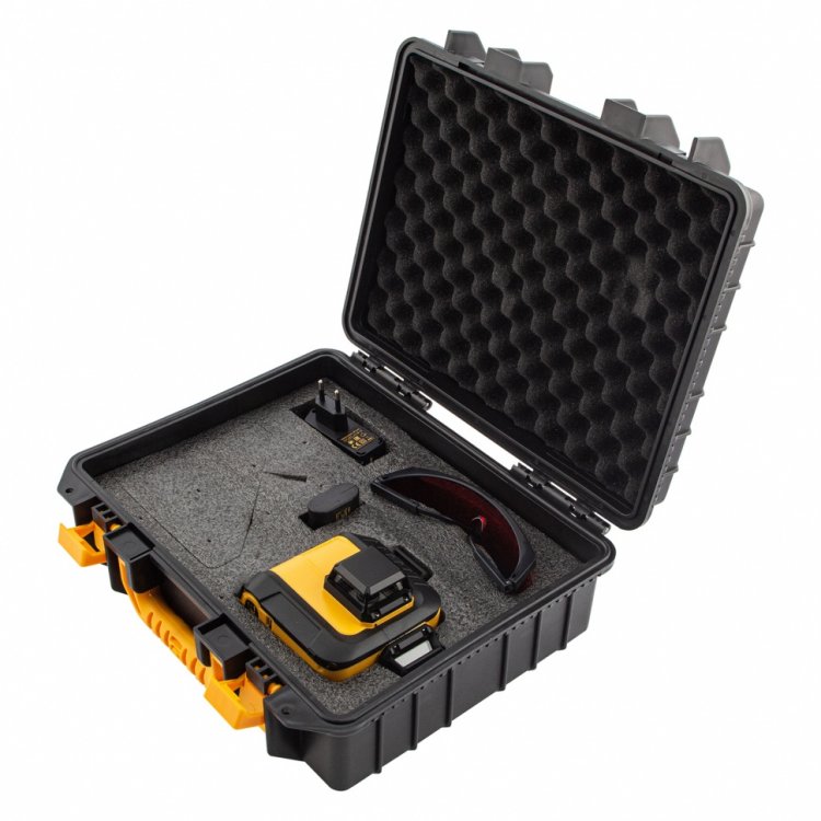 Лазерный уровень мультипризменный LX 360-3 Red, 30 м, 635 нм, акк. Li 2800 мАч, резьба 5/8"// Denzel