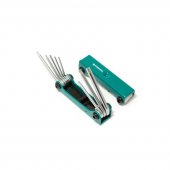 Набор ключей TORX складной, 8пр.(T9, T10, T15, T20, T25, T27, T30, T40 с отверстием)