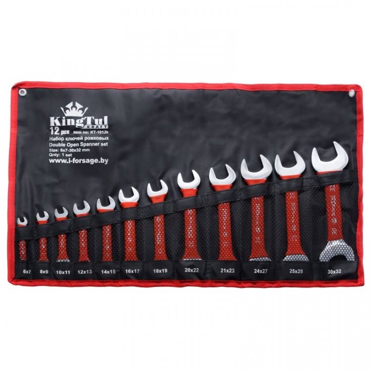 Набор ключей рожковых 12пр. (6х7-30х32мм) на полотне Набор ключей рожковых 12пр. (6х7-30х32мм) на полотне