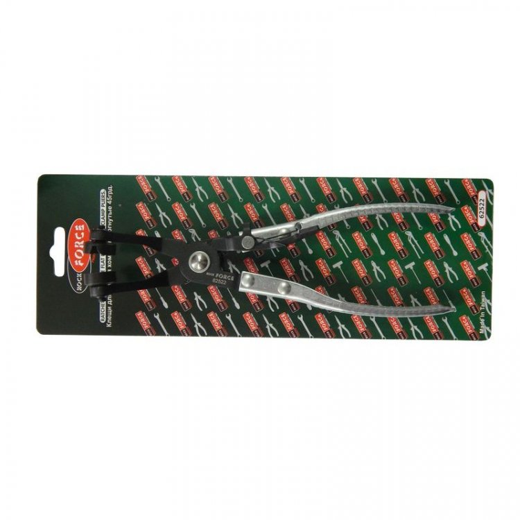 Клещи для снятия хомутов систем охлаждения изогнутые 45грд.,в блистере Клещи для снятия хомутов систем охлаждения изогнутые 45грд.,в блистере