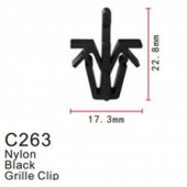 Клипса для крепления внутренней обшивки а/м Тойота пластиковая (100шт/уп.)