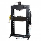 Пресс гидравлический с манометром напольный 75т, ручной/пневмо привод (раб. высота:0-900мм, раб. ширина:800мм, раб. стол:270х800мм,ход штока:240мм)