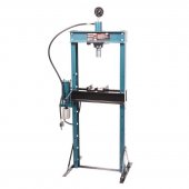 Пресс гидравлический с манометром напольный 20т, ручной/пневмо привод (раб. высота:0-910мм, раб. ширина: 490мм, раб. стол:200х490мм, ход штока:185мм)
