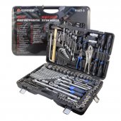 Набор инструментов 142 пр.1/4" 3/8" 1/2" (6-гр.)(4-32мм) Набор инструментов 142 пр.1/4" 3/8" 1/2" (6-гр.)(4-32мм)