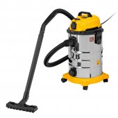 Пылесос строительный LVC30, 1400 Вт, бак 30 л, шланг 3 м, розетка с автосинхр.// Denzel