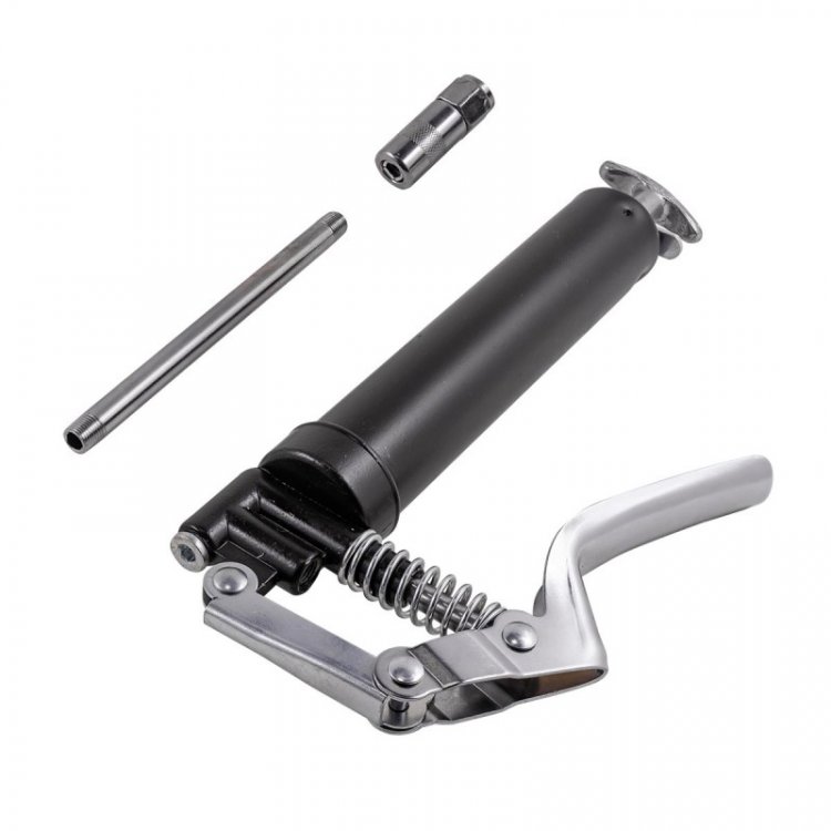 Шприц для нагнетания густой смазки с жестким наконечником 120гр., в блистере Шприц для нагнетания густой смазки с жестким наконечником 120гр., в блистере