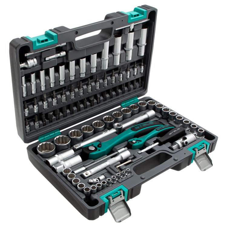 Набор инструментов 94 предмета, 12гранные головки, Stels Набор инструментов 94 предмета, 12гранные головки, Stels