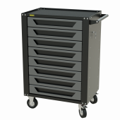 Тележка инструментальная Garopt 8 ящиков СЕРАЯ, центральный замок, увеличенные колеса, доводчики, GAROPT Серия "High", высота 1040мм Тележка инструментальная Garopt 8 ящиков СЕРАЯ, центральный замок, увеличенные колеса, доводчики, GAROPT Серия "High", высота 1040мм
