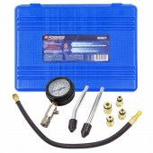 Индикатор компрессии бензинового двигателя Profi 8пр.(0-21Bar, М10, М12, М14, М18 + 2 жестких прижимных адаптера-переходника) , в кейсе