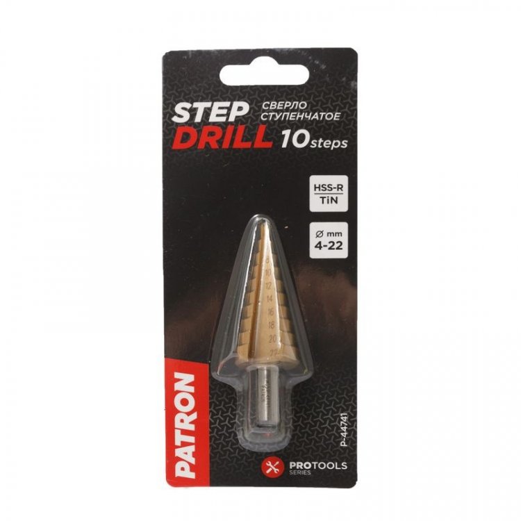 Сверло ступенчатое HSS 4241(4-22мм), в блистере