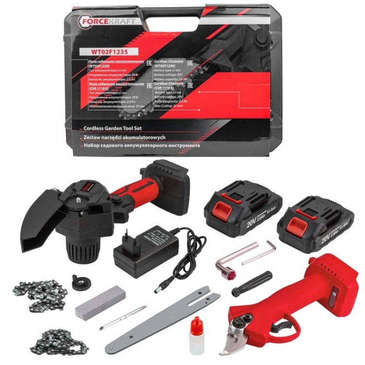 Набор cадового аккумуляторного инструмента (пила сабельная аккумуляторная WT02F1230, пила сабельная аккумуляторная CSR 1118 E) в комплекте с аксессуар Набор cадового аккумуляторного инструмента (пила сабельная аккумуляторная WT02F1230, пила сабельная аккумуляторная CSR 1118 E) в комплекте с аксессуар