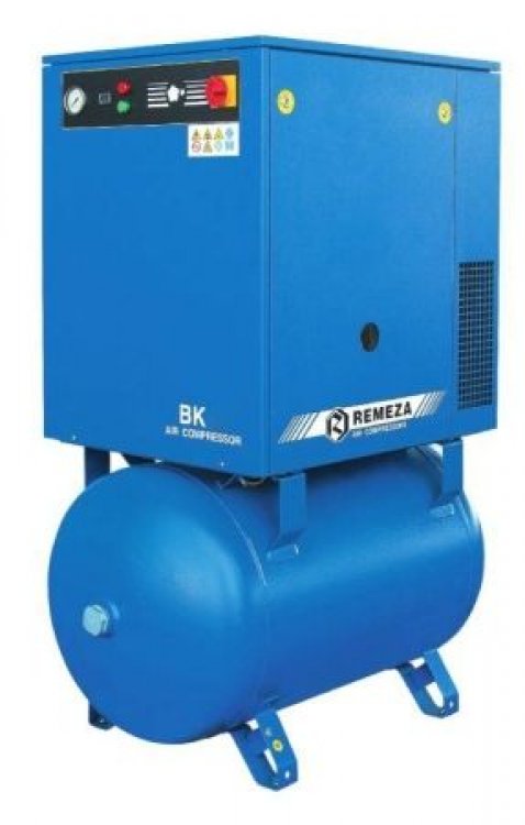 Винтовой компрессор ВК5Т-15-270, ресивер 270 литров , производительность 270л/мин,  рабочее давление 15 бар, мощность двигателя 4кВт, вес 320 кг, габариты 1700х680х1500мм. REMEZA, Республика Беларусь