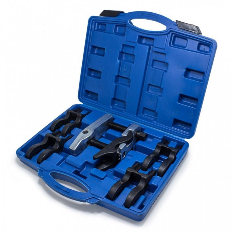 Съемник шаровых опор в комплекте со сменными "губками" (размер зева: 20, 22, 24, 27, 30мм) 6пр, в кейсе