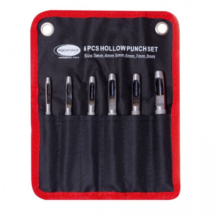 Набор пробойников, 6пр.(3.2-8мм),в блистере