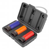 Набор головок ударных тонкостенных в защитном кожухе 3пр. 1/2"(17,19,21мм)в блистере Набор головок ударных тонкостенных в защитном кожухе 3пр. 1/2"(17,19,21мм)в блистере