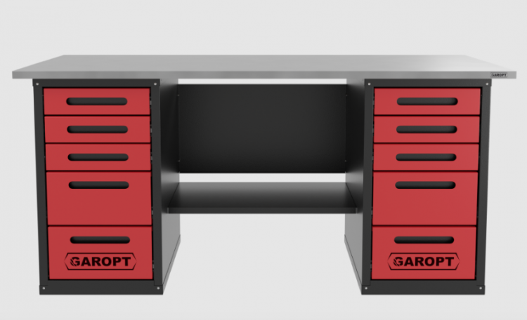 Верстак двухтумбовый 5 ящиков /5 ящиков, красный 1800*700 GAROPT, GT1800Y5Y5.red Верстак двухтумбовый 5 ящиков /5 ящиков, красный 1800*700 GAROPT, GT1800Y5Y5.red