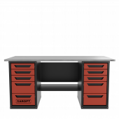 Верстак двухтумбовый 5 ящиков /5 ящиков, красный 1800*700 GAROPT, GT1800Y5Y5.red