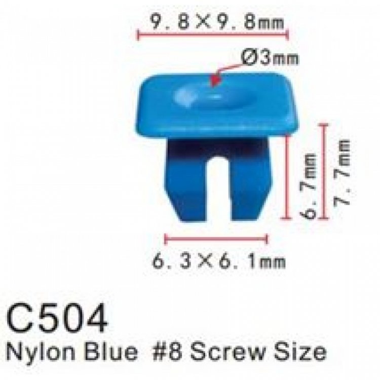 Клипса для крепления внутренней обшивки а/м Форд пластиковая (100шт/уп.) Клипса для крепления внутренней обшивки а/м Форд пластиковая (100шт/уп.)