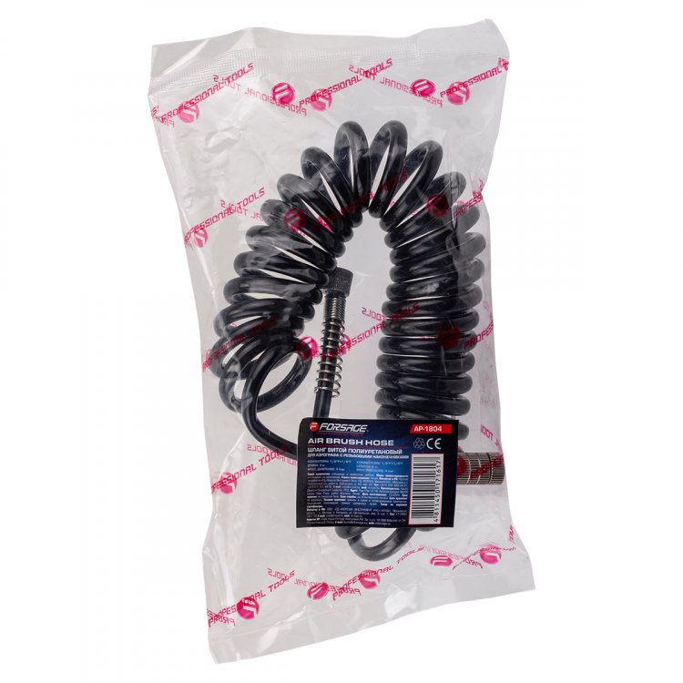 Шланг витой полиуретановый для аэрографа с резьбовыми наконечниками 1/8"(F)x1/8"(F)(3м) Шланг витой полиуретановый для аэрографа с резьбовыми наконечниками 1/8"(F)x1/8"(F)(3м)