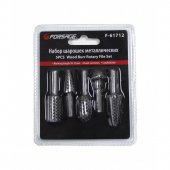 Набор шарошек металлических разнопрофильных по пластику и дереву 5пр.(Ø хвостовика 6мм),в блистере