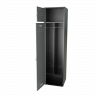 Шкаф для раздевалок GT205SHP.GREY (500мм х 500мм х 1936мм) СЕРЫЙ . Секция для обуви, двойная секция для курток с перекладиной под вешалки, верхняя антресоль с отдельным замком для головных уборов и сумок