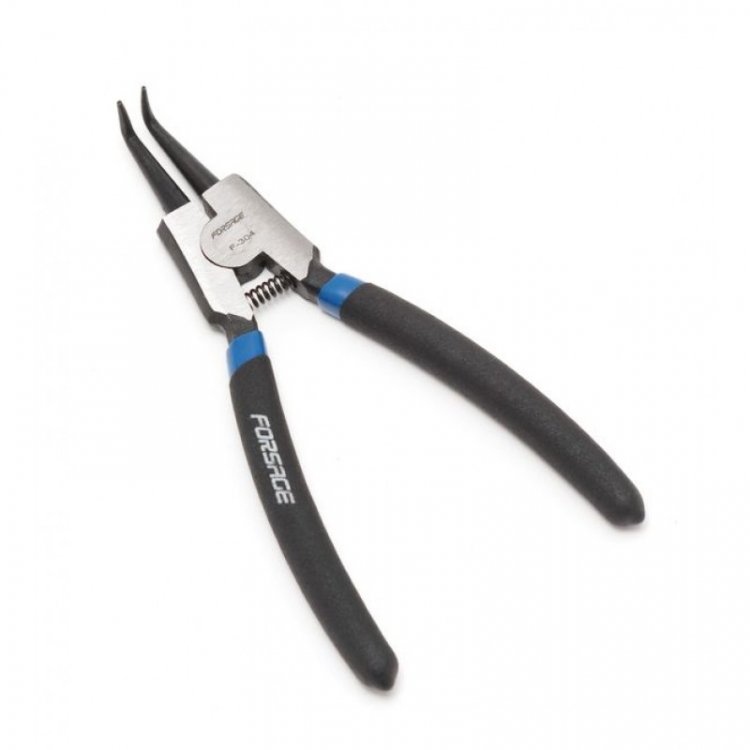 Съемник наружных стопорных колец изогнутый 90° "Profi" 6"-155мм, в блистере