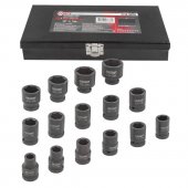 Набор головок ударных, 15пр. 1/2''6гр.(10,12,13,14,15,16,17,18,19,21,22,24,27,30,32мм),в метал. кейсе Набор головок ударных, 15пр. 1/2''6гр.(10,12,13,14,15,16,17,18,19,21,22,24,27,30,32мм),в метал. кейсе