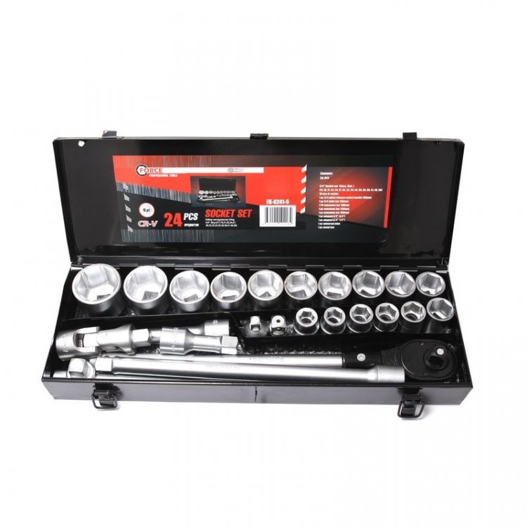 Набор инструментов 24пр. 3/4''6гр.(17,19,21,22,24,27,30,32,33,34,35,36,38,41,46,50), в кейсе