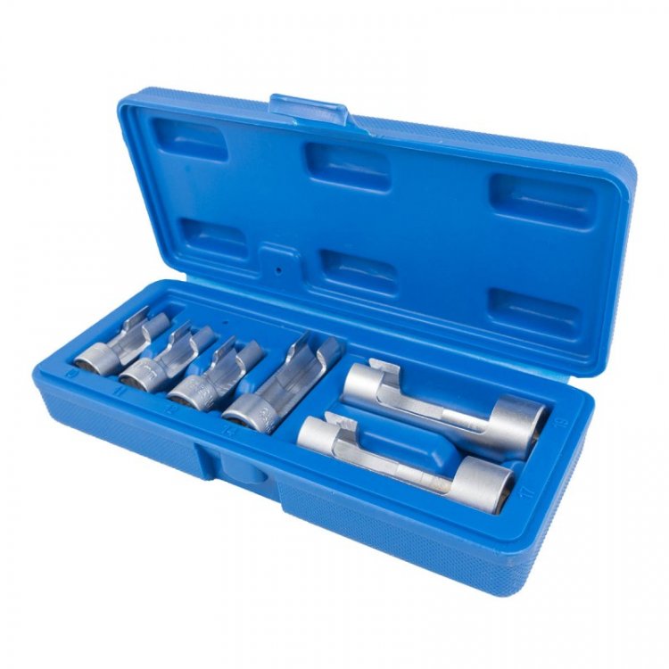 Набор головок разрезных 3/8" 1/2", 6пр. (10, 11, 12, 14, 17, 19мм), в кейсе