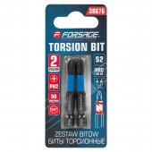 Биты торсионные магнитные крестовые РН2х50мм, 1/4" (2шт.), в блистере Биты торсионные магнитные крестовые РН2х50мм, 1/4" (2шт.), в блистере