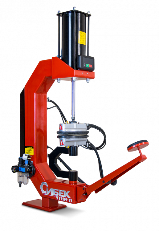 Этна П  (ВЭП3.000.000-14СБ) Электрический вулканизатор (220В, 1200Вт с двумя нагр. элементами t=145ºС, таймером, скобой, лапой поддержки и пневмоприводом)