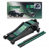 Домкрат подкатной гидравлический двухпоршневой 3т низкопрофильный с прорезиненной накладкой на рукоятке (h min 80мм, h max 508мм) Домкрат подкатной гидравлический двухпоршневой 3т низкопрофильный с прорезиненной накладкой на рукоятке (h min 80мм, h max 508мм)