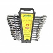 Набор ключей комбинированных трещоточных с шарниром 11пр. (8,10,11,12,13,14,15,16,17,18,19мм) в пластиковом держателе