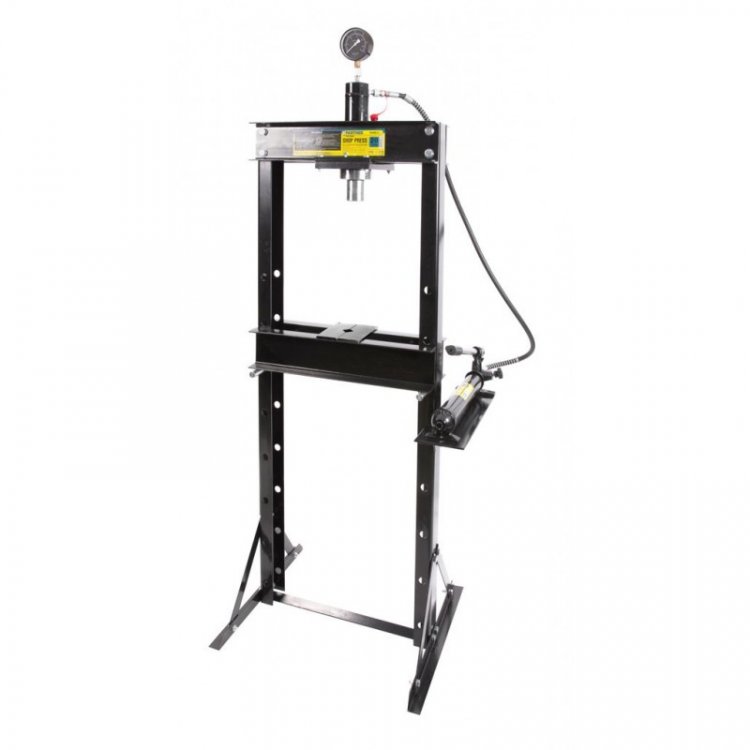 Пресс гидравлический  напольный с манометром "Profi", 20т (рабочая высота: 0-1130мм, рабочая ширина: 490мм, рабочий стол: 200х490мм) Пресс гидравлический  напольный с манометром "Profi", 20т (рабочая высота: 0-1130мм, рабочая ширина: 490мм, рабочий стол: 200х490мм)