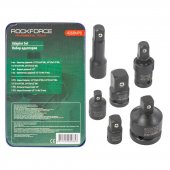 Набор адаптеров ударных 6пр(3/8"(F)x1/2"(M),1/2"(F)x3/8"(M),1/2"(F)x3/4"(M),3/4"(F)x1/2"(M),удлинитель 125мм, кардан 1/2"),в ложементе