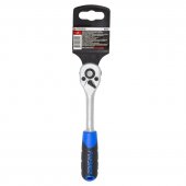 Трещотка реверсивная с резиновой ручкой 3/8"(L-200мм, 72зуб) Трещотка реверсивная с резиновой ручкой 3/8"(L-200мм, 72зуб)